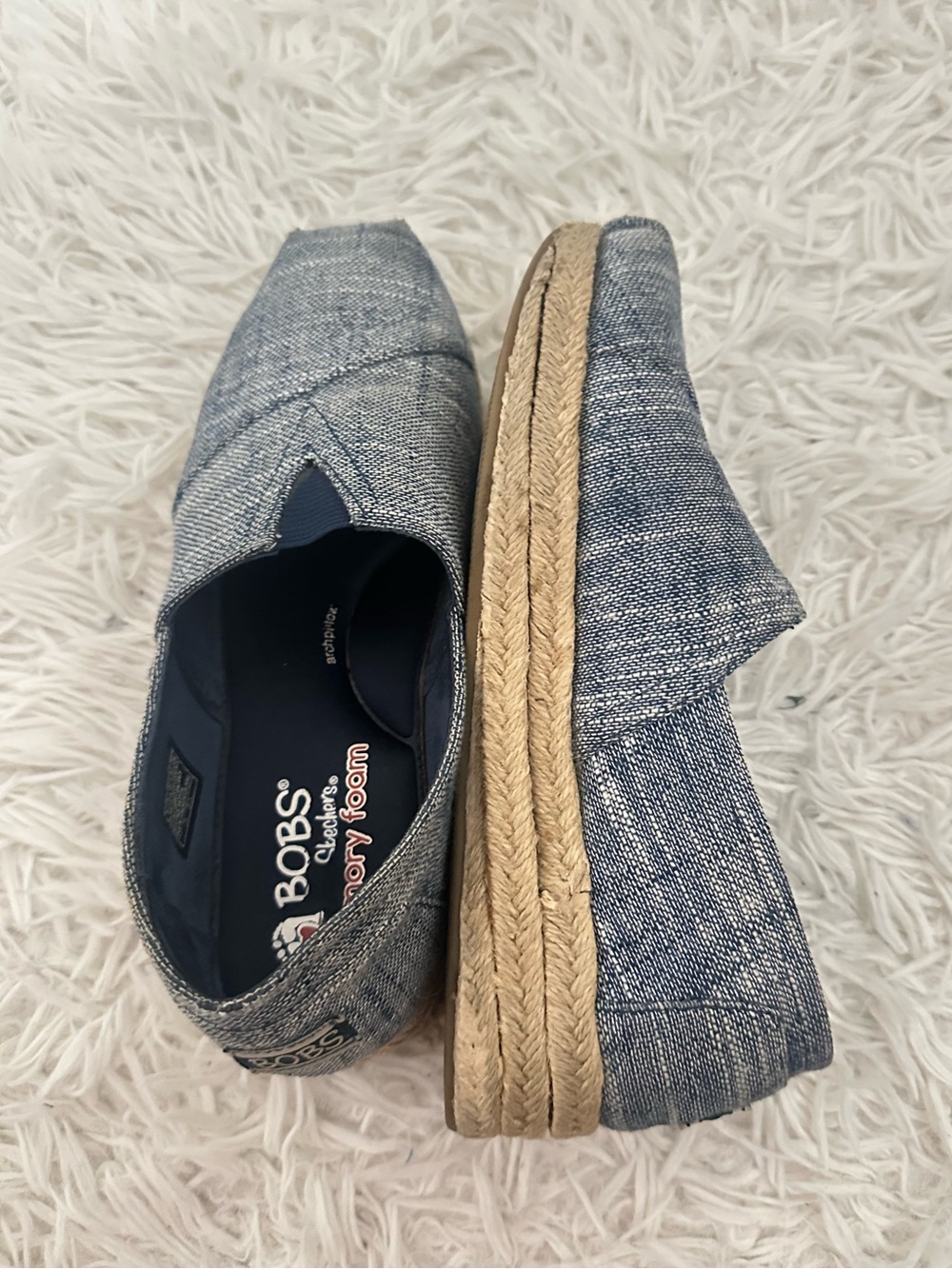 Skechers BOBS Slip-On flats in Denim Blue - Picture 2 of 5